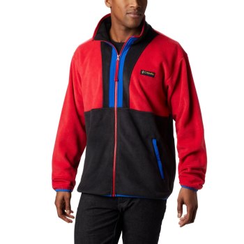 Columbia Back Bowl Full Zip Fleece, Chamarras Azules Rojos Negros Para Hombre | 068274-FYQ